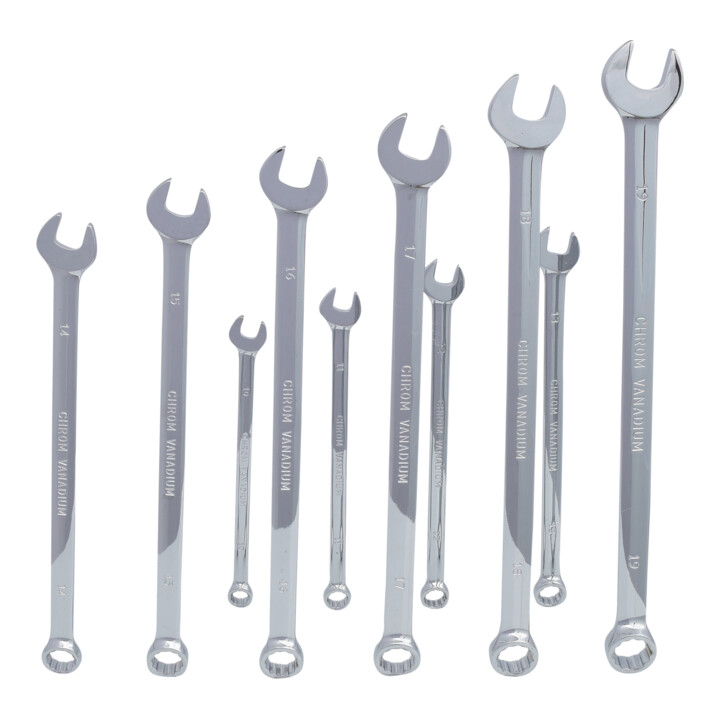KS Tools CHROMEplus Ringmaulschlüssel-Satz, XL, 10-teilig