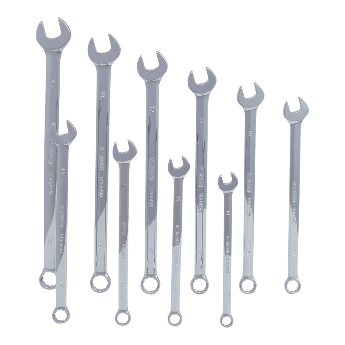 KS Tools CHROMEplus ringsteeksleutelset, XL, 10-delig