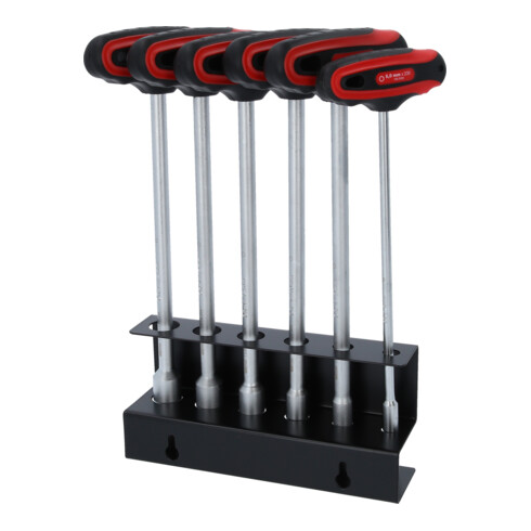 KS Tools CHROMEplus T-Griff-Nussschraubendreher-Satz, 6-teilig, 6-14mm