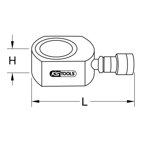 KS Tools Cilindro idraulico piatto 