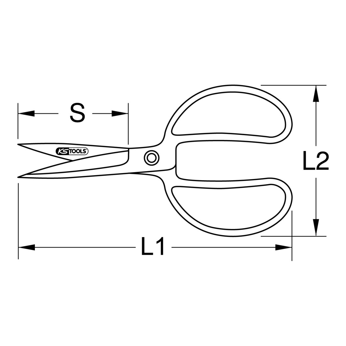 KS Tools Ciseaux BERYLLIUMplus 210 mm