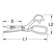 KS Tools Ciseaux BERYLLIUMplus 220 mm-3