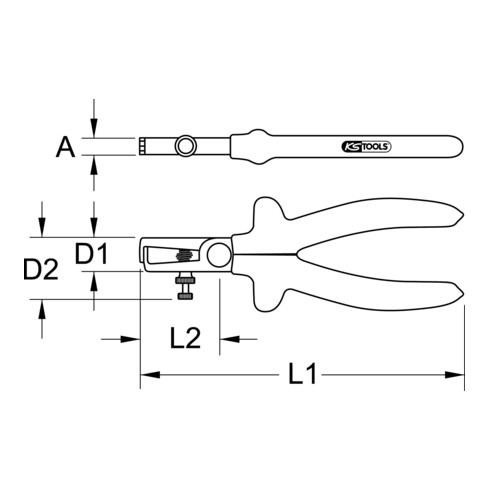 KS Tools CLASSIC 1000V draadafstriptang