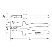 KS Tools CLASSIC 1000V Elektriker-Seitenschneider, 175mm-3