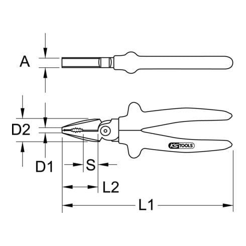 KS Tools CLASSIC 1000V elektrische combinatietang