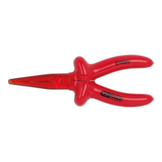KS Tools CLASSIC 1000V lange neus platbektang, 160 mm werkkop gecoat