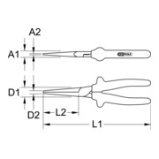 KS Tools CLASSIC 1000V Plangripzange, 200mm-3