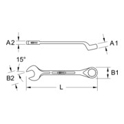 KS Tools CLASSIC combinatiesleutel, gekarteld, inch-3