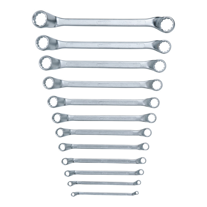 KS Tools CLASSIC Doppel-Ringschlüssel-Satz, 12-teilig gekröpft, 6-32mm