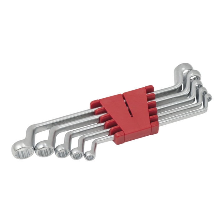 KS Tools CLASSIC Doppel-Ringschlüssel Satz, gekröpft, 5-teilig 8-19mm
