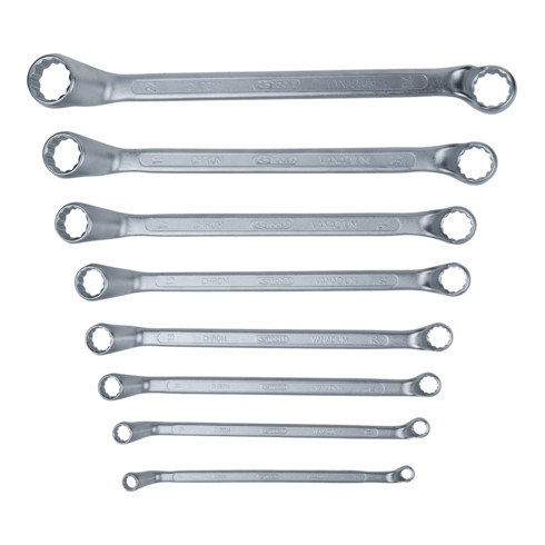 KS Tools CLASSIC Doppel-Ringschlüssel-Satz, gekröpft, 8-teilig 6-22mm