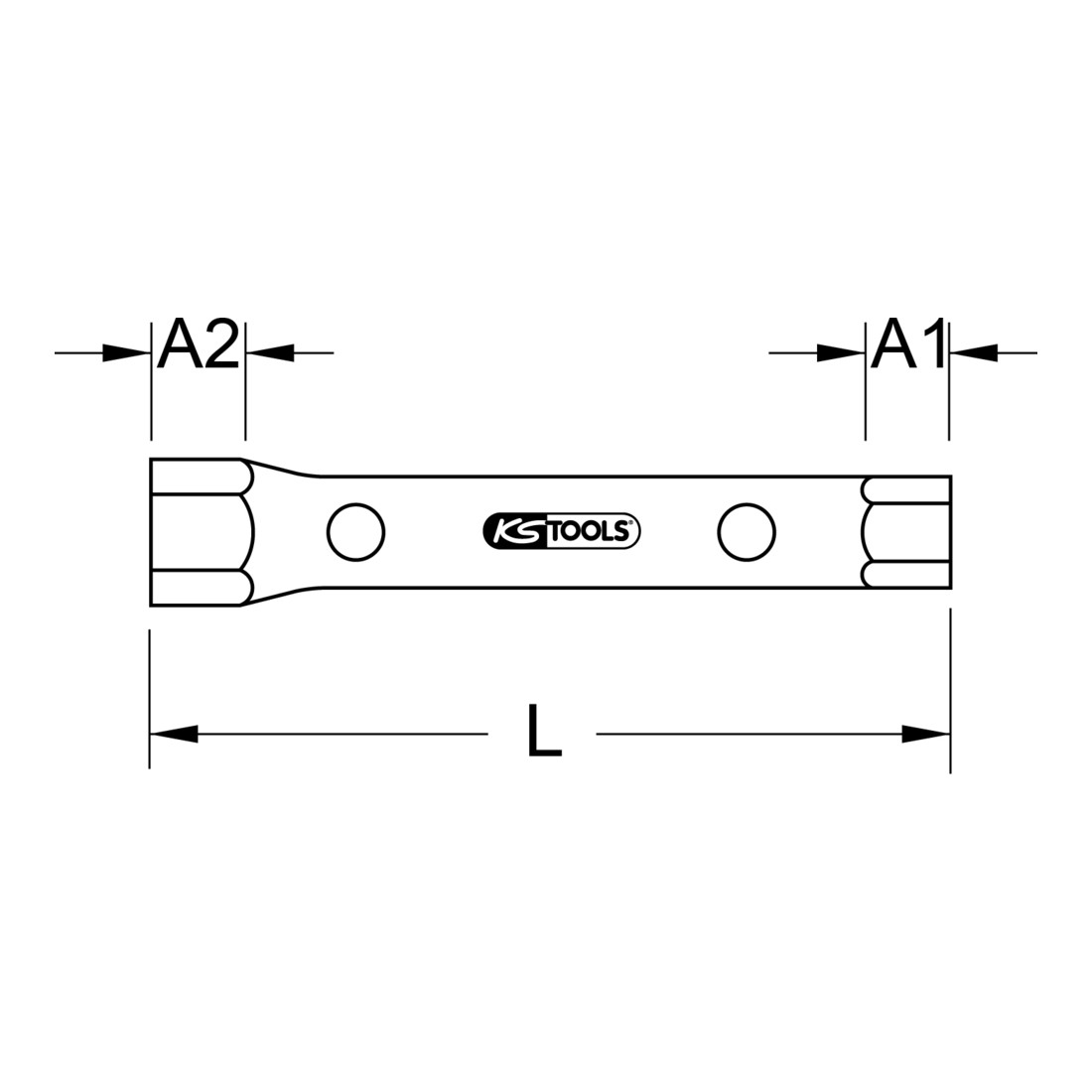 KS Tools CLASSIC pijpsleutel, 21x23mm
