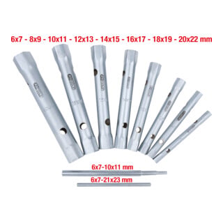KS Tools CLASSIC pijpsleutelset, 10 stuks, 6x7-20x22mm