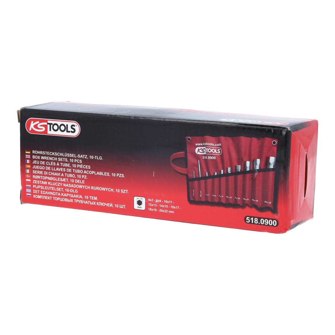 KS Tools CLASSIC pijpsleutelset, 10 stuks, 6x7-20x22mm