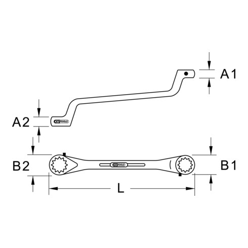 KS Tools CLASSIC ratelringsleutel, verstelbaar