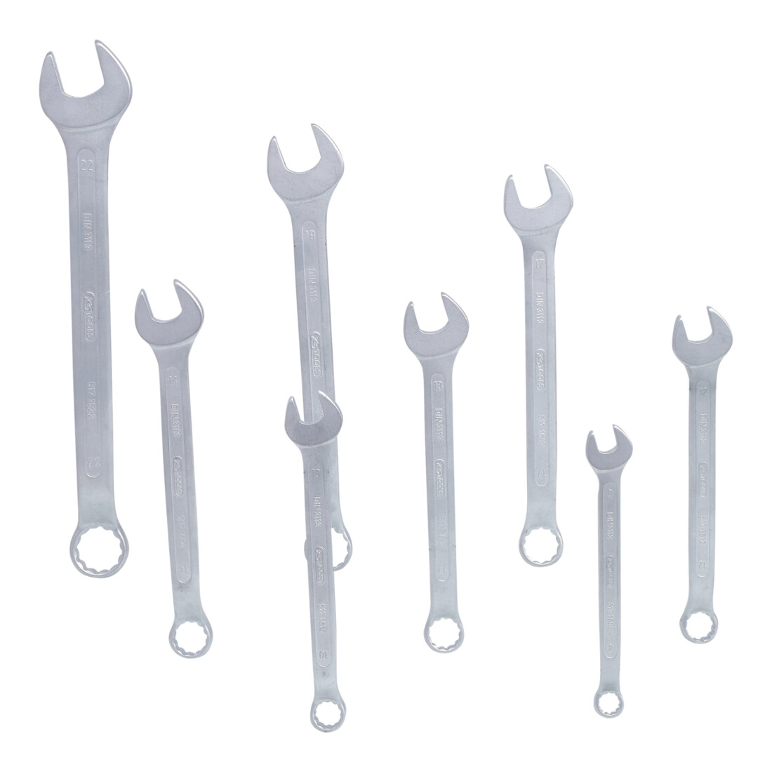 KS Tools CLASSIC Ringmaulschlüssel-Satz, 8-teilig gekröpft, 8-22mm