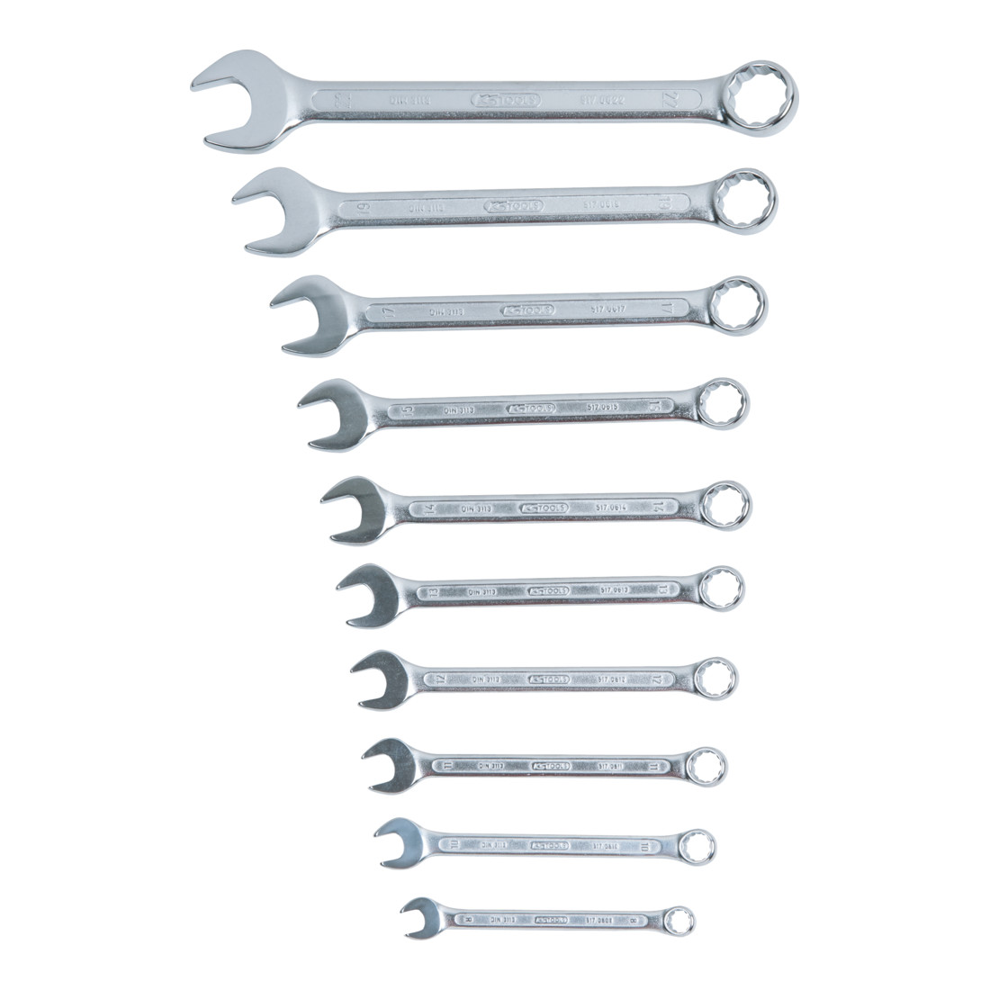 KS Tools CLASSIC ringsteeksleutelset, haaks, 10 delig 8-22mm
