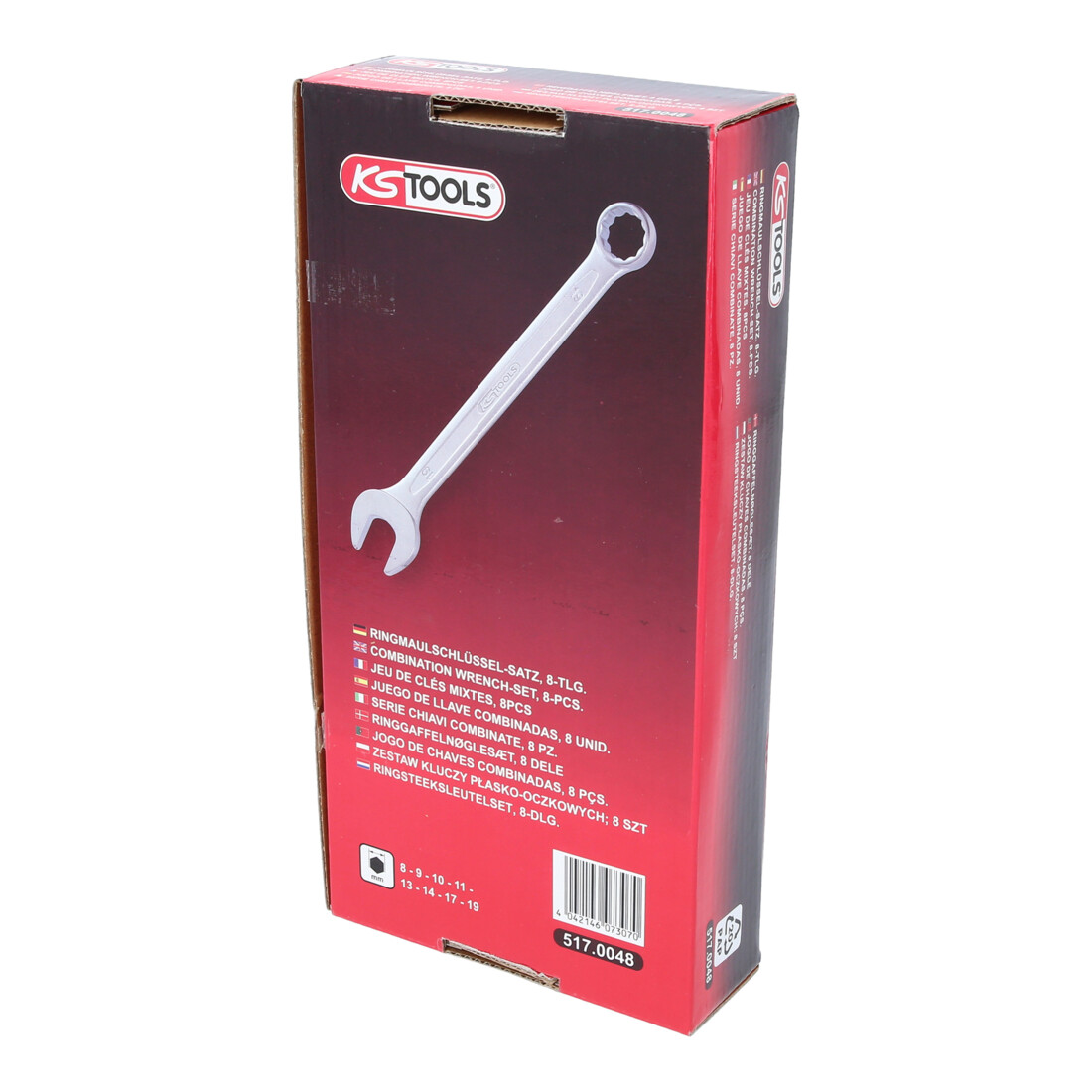 KS Tools CLASSIC ringsteeksleutelset, haaks, 8-delig 8-19mm