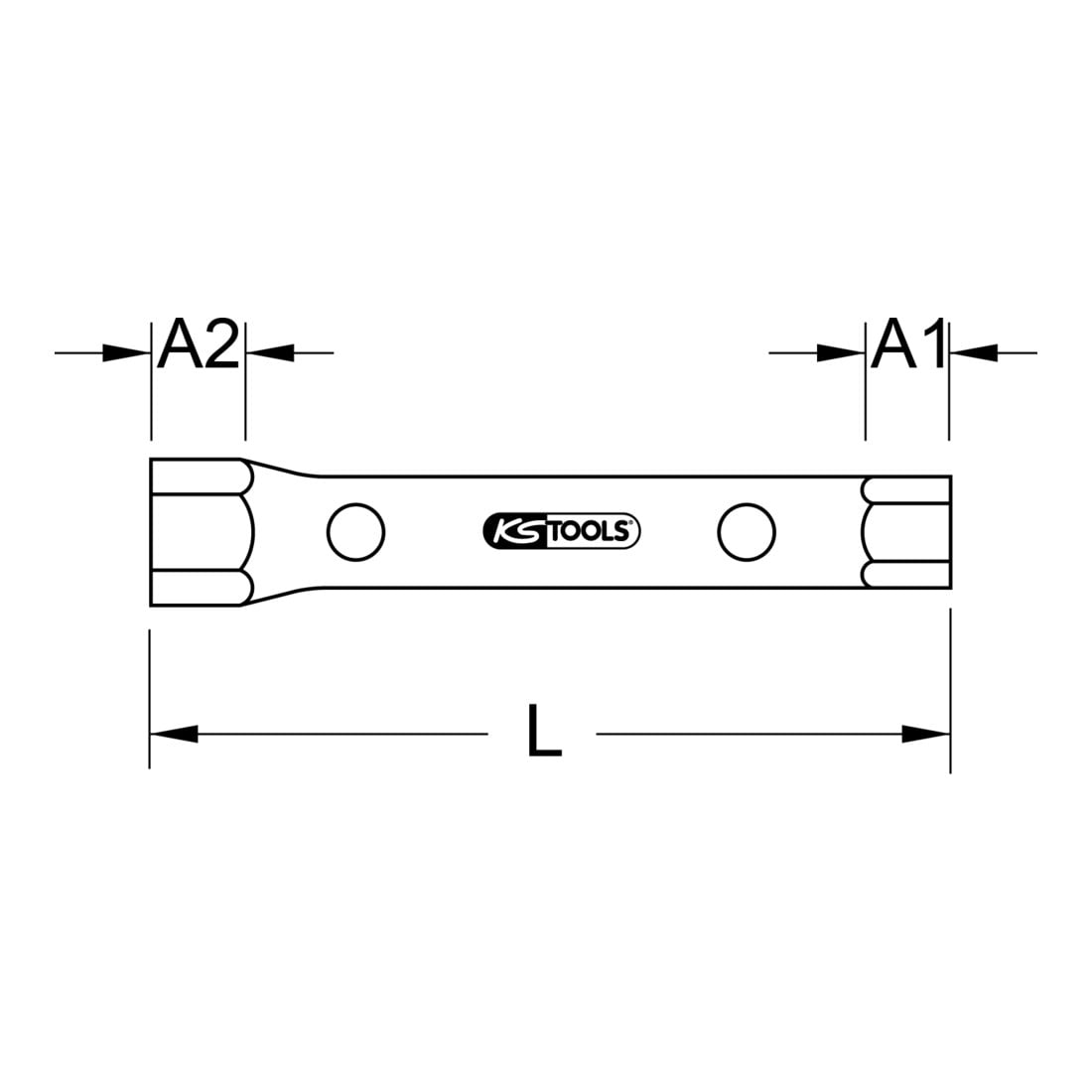 KS Tools CLASSIC Rohrsteckschlüssel, 24x26mm