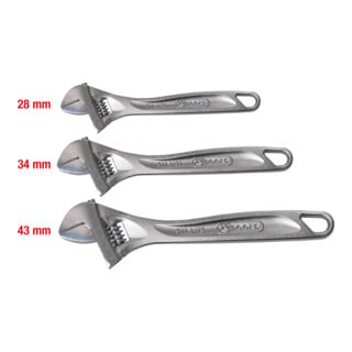 KS Tools CLASSIC Rollgabelschlüssel-Satz, verstellbar, 3-teilig
