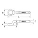 KS Tools CLASSIC Zugringschlüssel, gekröpft, Zoll-3