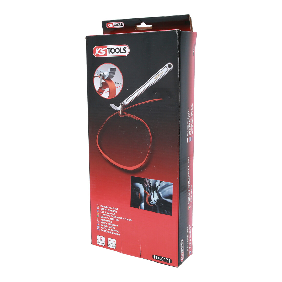 KS Tools Clé à sangle Ø 200 mm, sangle en tissu