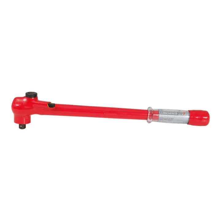 KS Tools Clé dynamométrique 1/2" avec revêtement isolant et cliquet réversible, 20-100 Nm