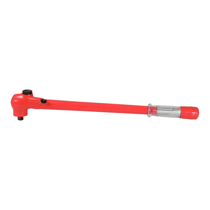 KS Tools Clé dynamométrique 1/2" avec revêtement isolant et cliquet réversible, 40-220 Nm