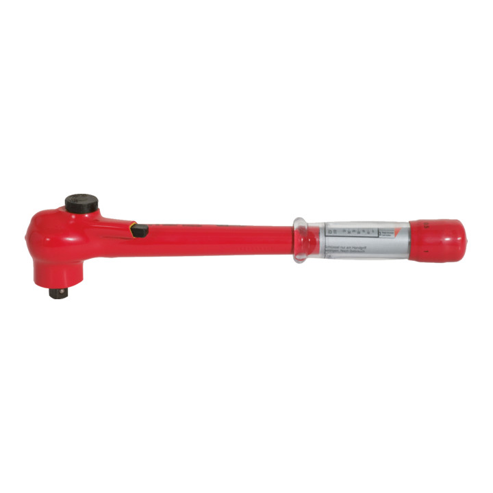 KS Tools Clé dynamométrique 1/2" avec revêtement isolant et cliquet réversible, 5-50 Nm