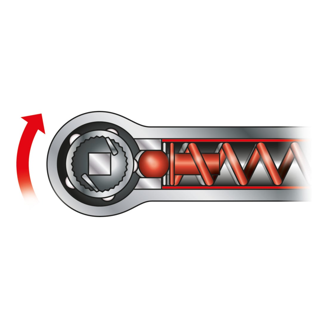 KS Tools Clé dynamométrique fixe pour le serrage à cliquet