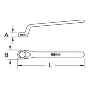 KS Tools : Clé polygonale avec isolation de protection, coudées, 3/4".-3