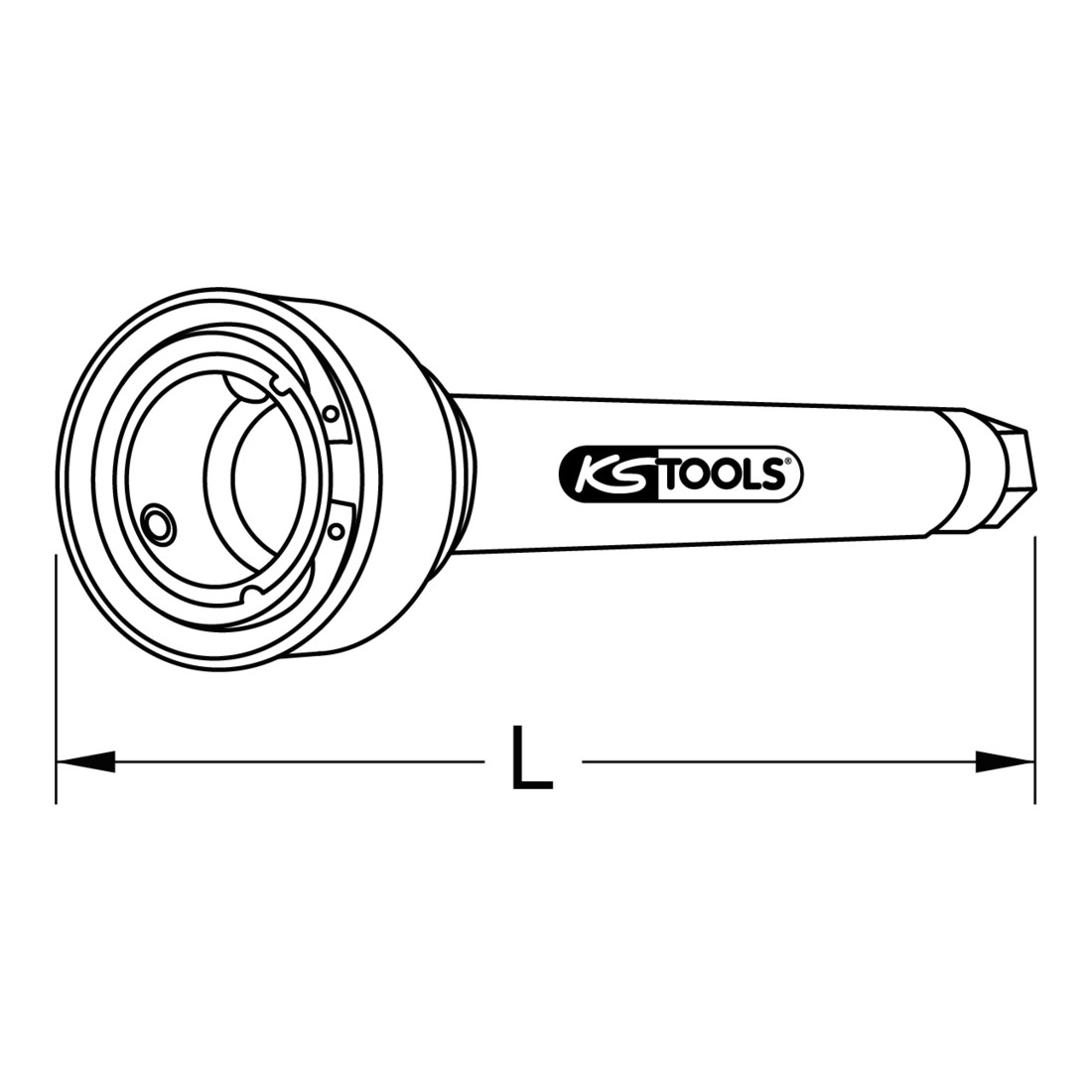 KS Tools Clé spéciale articulation axiale, 420 mm