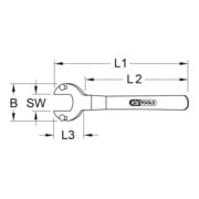KS Tools Clés à ergots BRONZEplus type B 150x90 mm-3