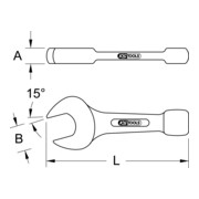Clé à fourche KS Tools BRONZEplus à percussion-3