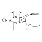 KS Tools Click slangklemtang, 160mm-3