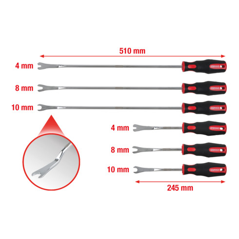 KS Tools clip losmaak set, 6 dlg.