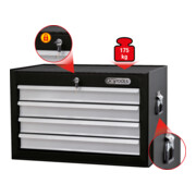 KS Tools Coffre de servante avec 4 tiroires NOIR/ARGENT BASICplus-1