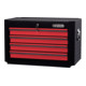 KS Tools Coffre de servante d'atelier MASTERplus, 4 tiroirs, noir/rouge-3