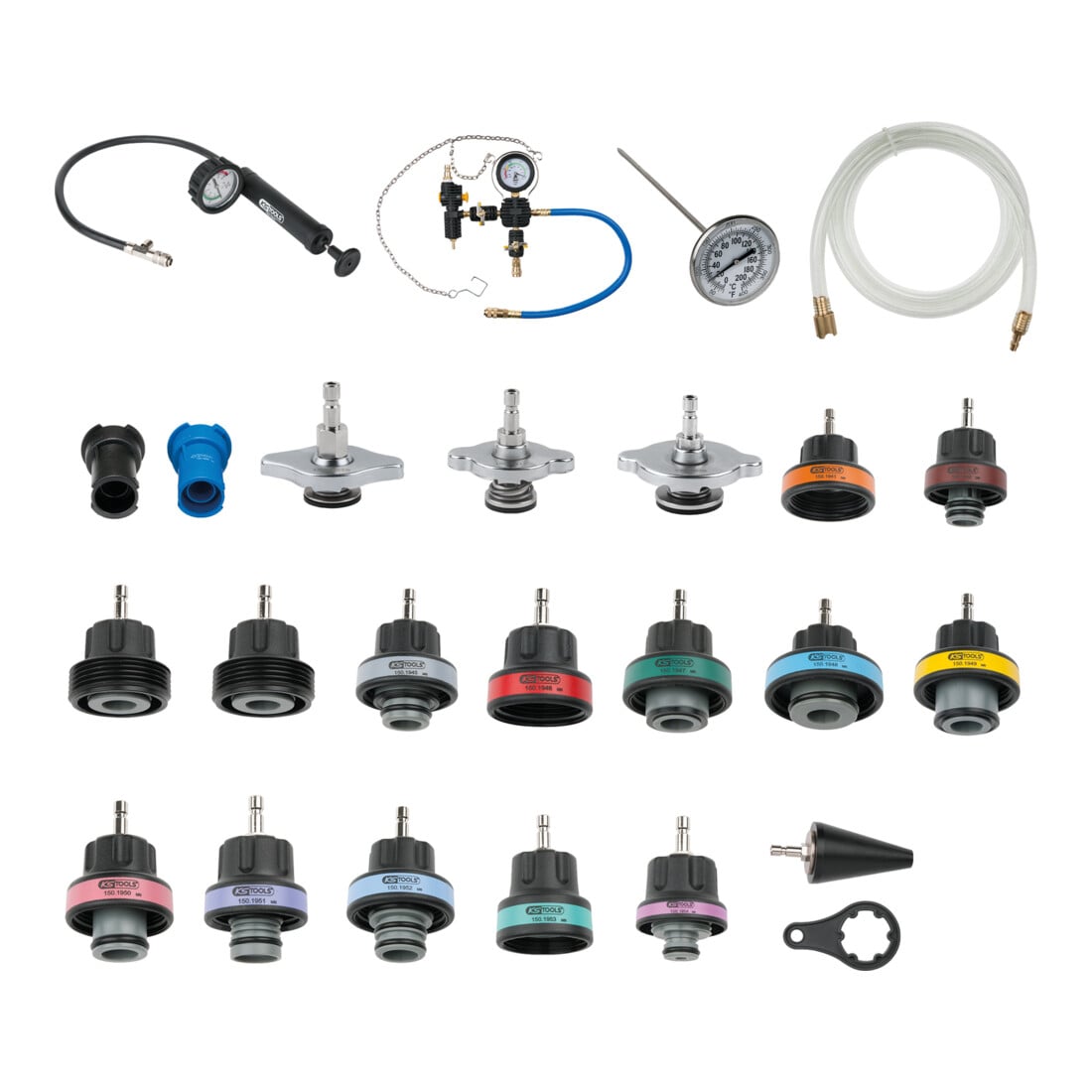 KS Tools Coffret de diagnostic pour système de refroidissement, 25 pcs