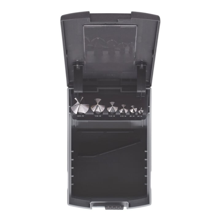 KS Tools Coffret de forets aléseurs HSS Co 90°, 6 pcs, en box PVC