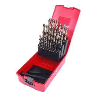KS Tools Coffret de forets HSS-G Co 5, en box PVC, 25 pcs., 1-13mm