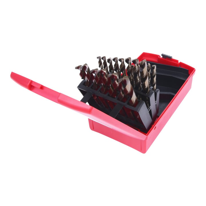 KS Tools Coffret de forets HSS-G Co 5, en box PVC, 25 pcs., 1-13mm