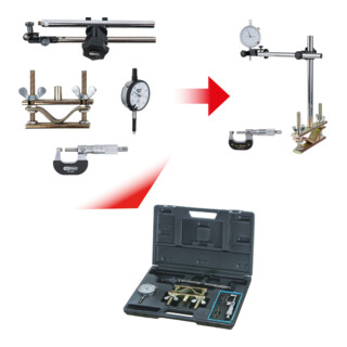 KS Tools Coffret de mesure pour disques de frein, 4 pcs.