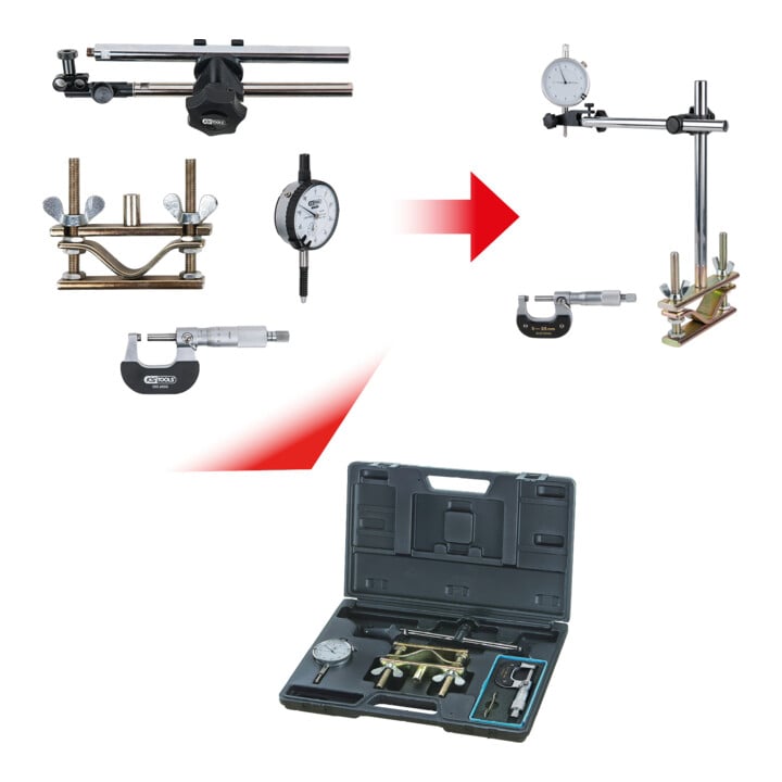 KS Tools Coffret de mesure pour disques de frein, 4 pcs.
