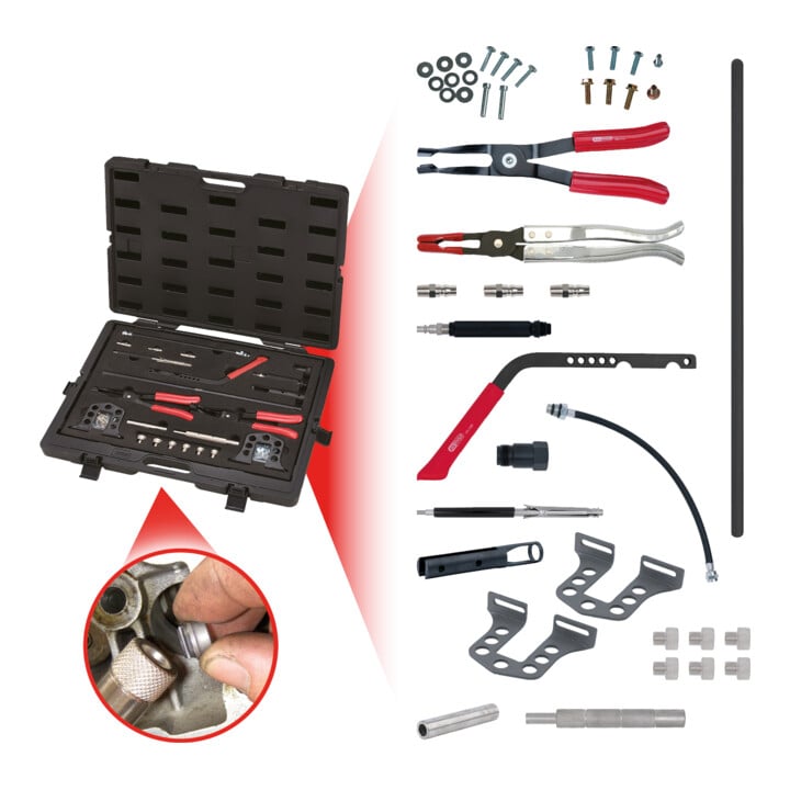 KS Tools Coffret de montage/démontage pour soupapes, 44 pcs