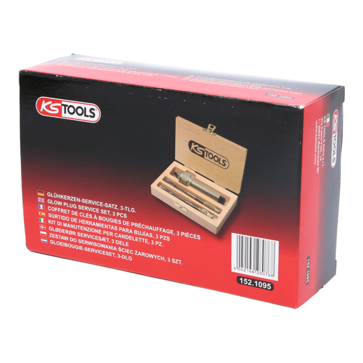 KS Tools Coffret de nettoyage pour sièges de bougies de préchauffage, 3 pcs