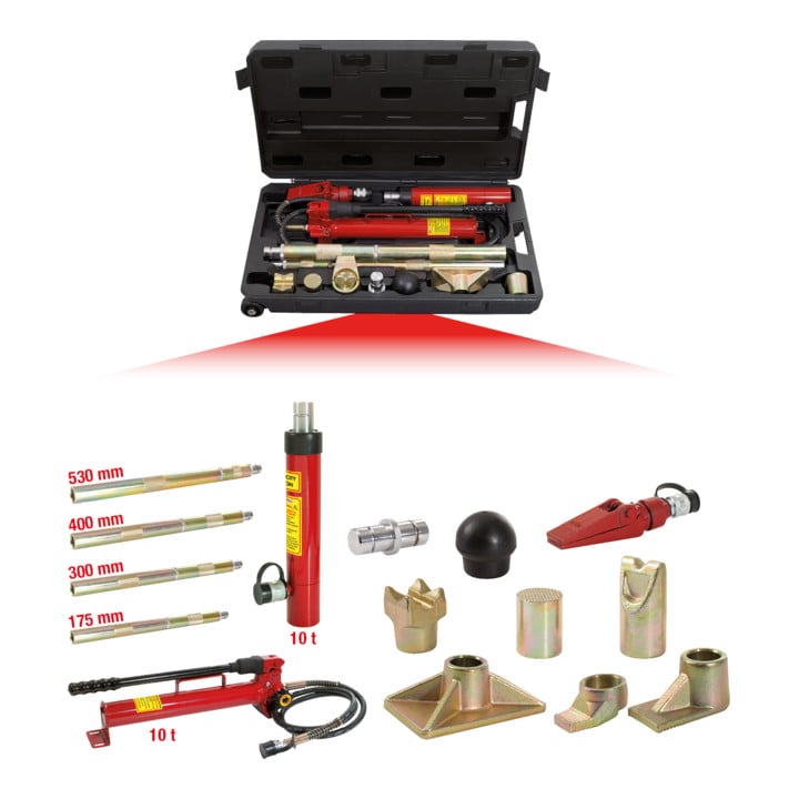 KS Tools Coffret de redressage de carrosserie, 17 pcs.