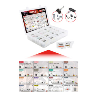KS Tools Coffret de réparation du système de pression de pneus pour valves TPMS, 142 pcs.
