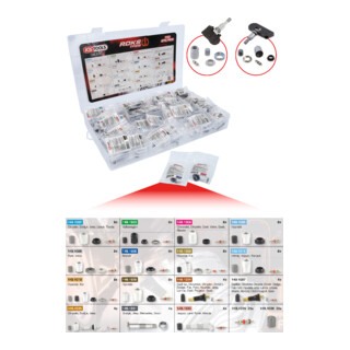 KS Tools Coffret de réparation du système de pression de pneus pour valves TPMS, 150 pcs.