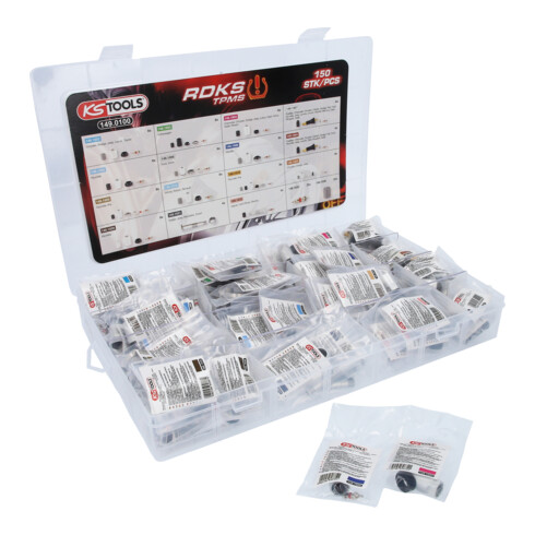 KS Tools Coffret de réparation du système de pression de pneus pour valves TPMS, 150 pcs.